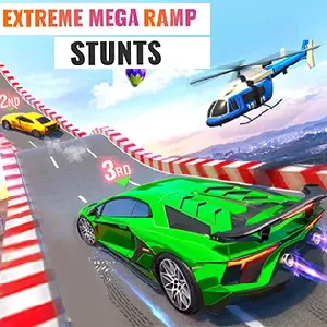 Impossible Mega Ramp Car Stunt